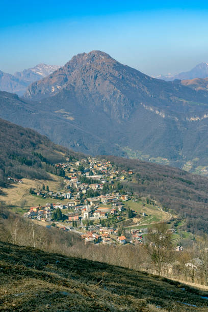 istock Mountain landscape from Valcava, Lombardy 1143468632