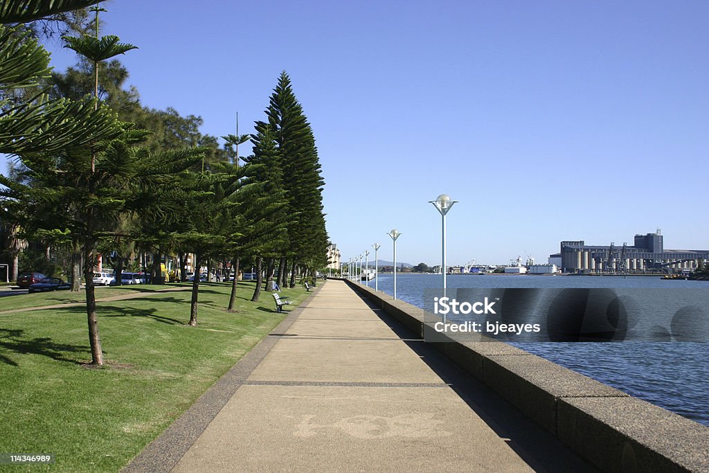 empty path - Newcastle Harbour  Australia Stock Photo