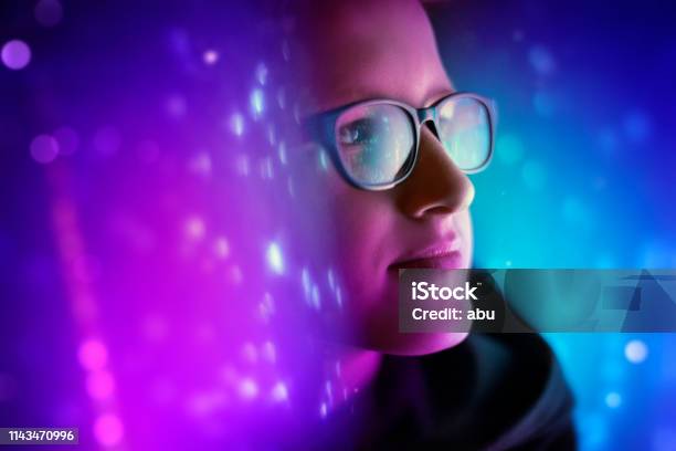 Browsing A Virtual World Stock Photo - Download Image Now - Technology, Innovation, Futuristic