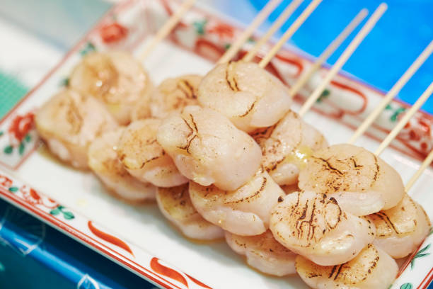 istock Grilled scallop skewer 1143471201