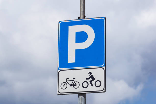 istock Park area sign for Bicycles and Motorcycle 1143472962