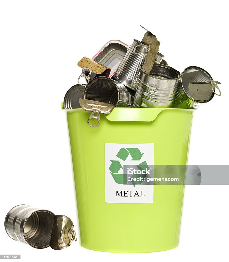 Pojemnik na segregowane odpady z metal products - Zbiór zdjęć royalty-free (Aluminium)