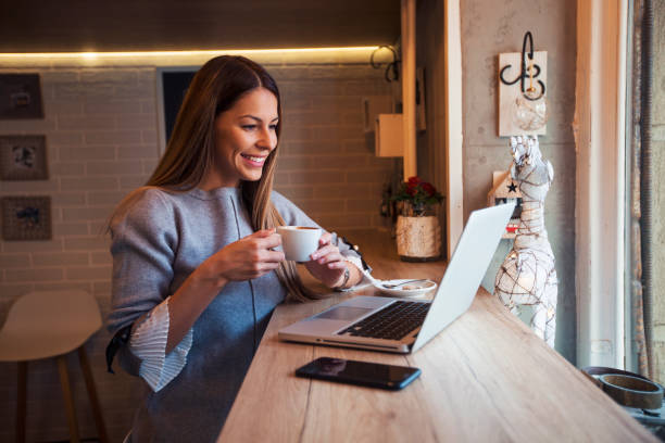 istock Woman at cafe. 1143474800