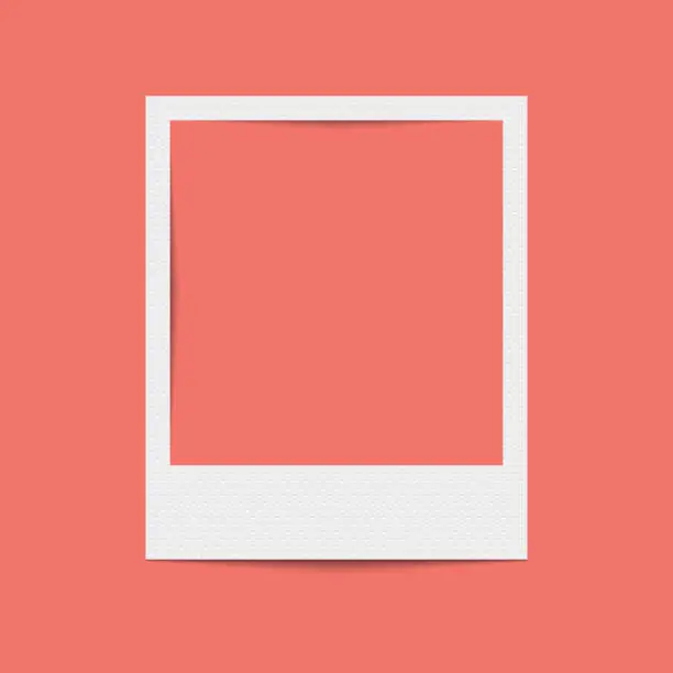 Vector illustration of Vector realistic blank photo frame