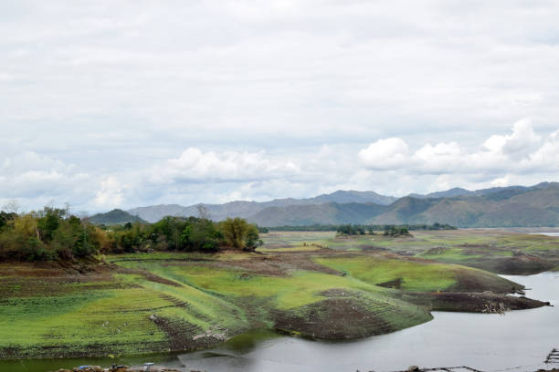 istock Islets or small islands form within the lake when water recede during long summer 1143476040