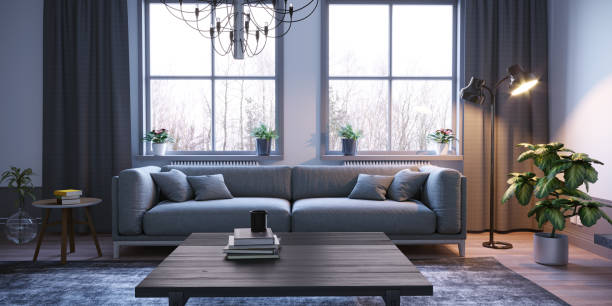 istock Scandinavian Style Living Room Interior 1143478965