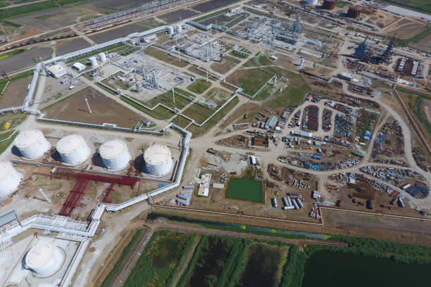 istock Refinery. Ready-to-use areas with equipment and equipment under 1143479354