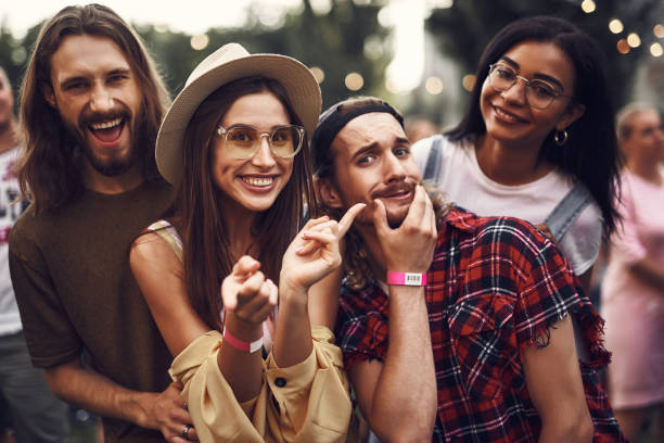 istock Cheerful friends having fun while spending time outdoors 1143480576