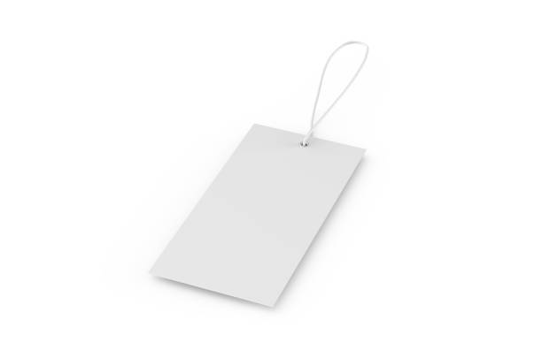 istock Blank plastic traveln number luggage identifier tag, mock up template on isolated white background, 3d illustration 1143480827