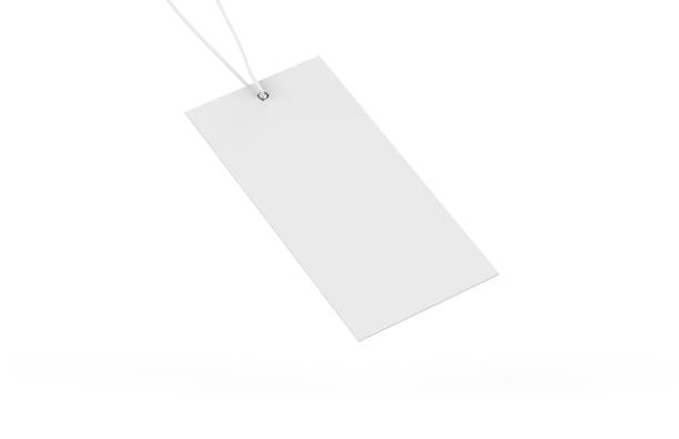 istock Blank plastic traveln number luggage identifier tag, mock up template on isolated white background, 3d illustration 1143481436
