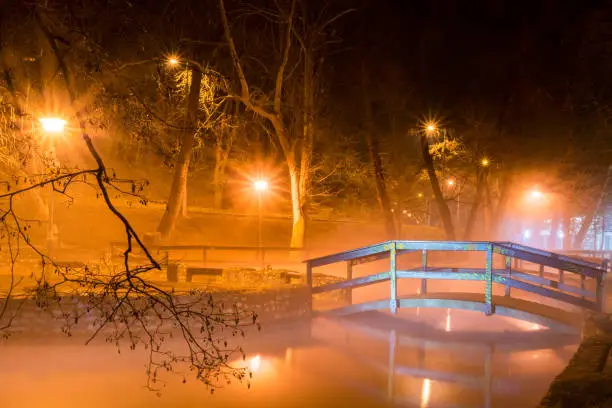 Photo of Miskolctapolca village at night in Hungary