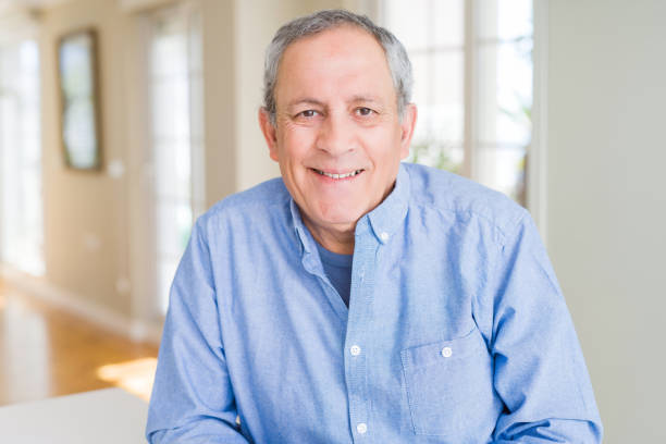istock Handsome senior man smiling confident 1143483886