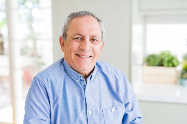 istock Handsome senior man smiling confident 1143483888
