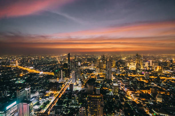 istock Bangkok night view from height 1143488114