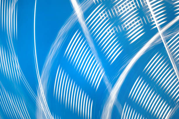 istock Abstract light strips and lines on blue background. Abstract background. 1143488929