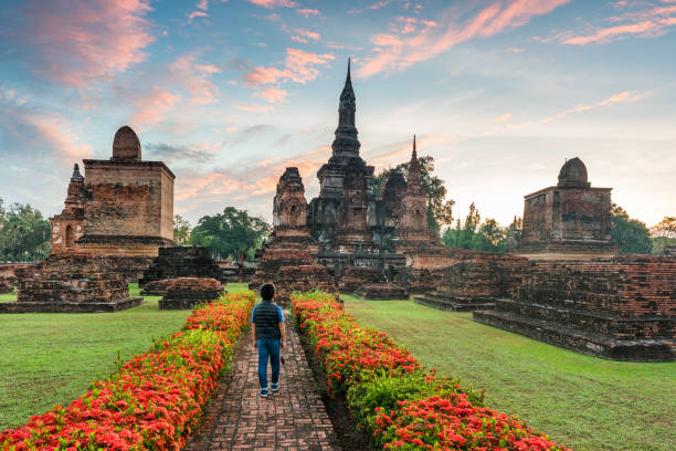 istock Temple ruins in sunrise in Thailand 1143489078