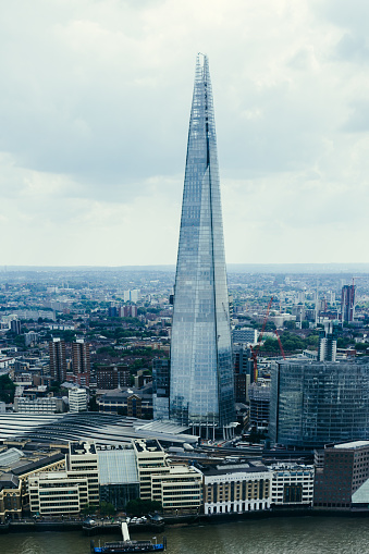 The Shard, highest building in the city, iewed from the Sky Garden, highest public garden in London