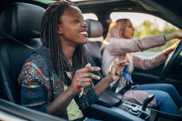 istock Two young women in the car 1143490382