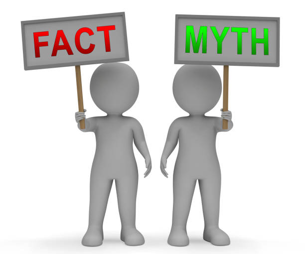 istock Fact Vs Myth Signs Describes Truthful Reality Versus Deceit - 3d Illustration 1143490841