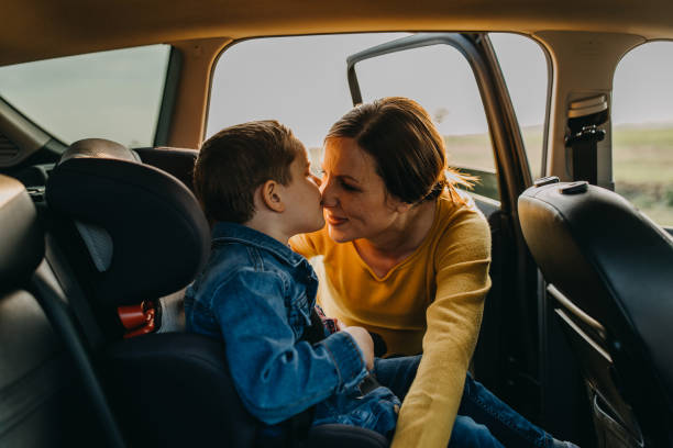 istock Mother and son driving in a car 1143494342