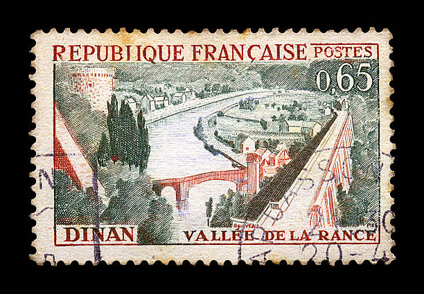 istock town of dinan postage stamp 114349792