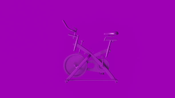 istock Purple Exercise Bike 1143499589