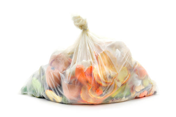 odpady ulegające biodegradacji w torbie ulegają biodegradacji - garbage bag garbage bag food zdjęcia i obrazy z banku zdjęć