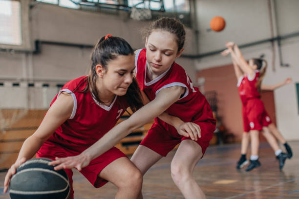 istock Girls basketball training 1143502435