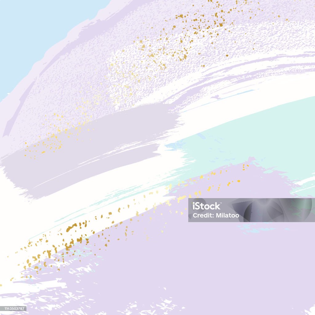 Những Vệt Vàng Lấp Lánh Lấp Lánh Trên Nền Màu Xanh Pastel Và Tím ...