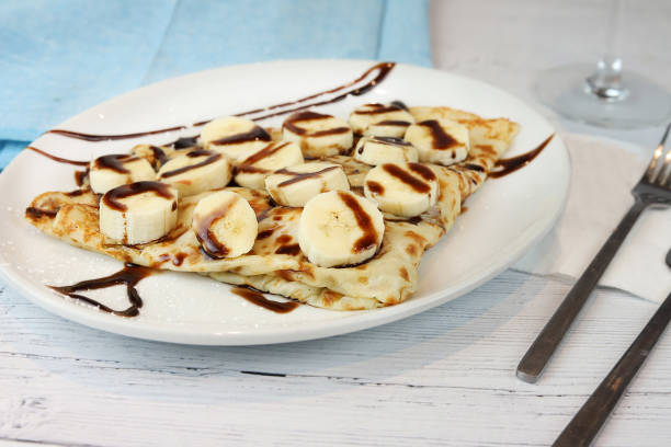 istock Delicious crep with chocolate souce 1143505358