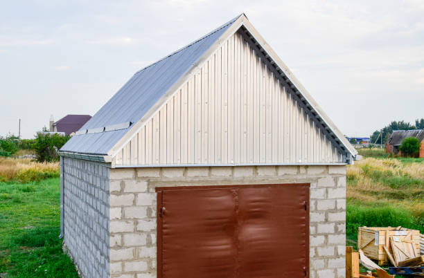 istock view of the garage in a plot of land 1143505952