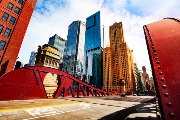 istock Bridge over Chicago river in city downtown 1143506251