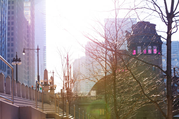 istock Background in spring city Chicago downtown area 1143506382