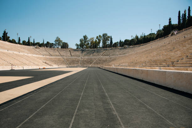 The Panathenaic stadium of Kallimarmaro in Athens, Greece.