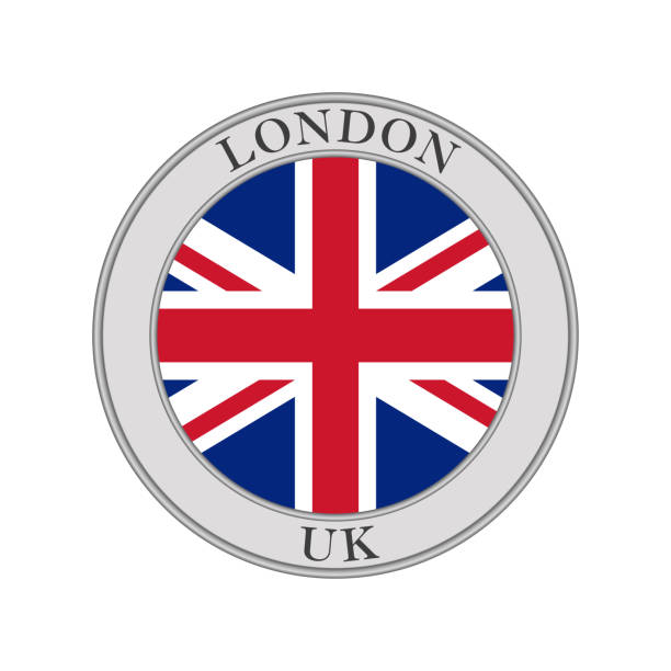 UK flag round icon or badge. London circle button. United Kingdom and Great Britain national symbol. Vector illustration. UK flag round icon or badge. London circle button. United Kingdom and Great Britain national symbol. Vector illustration. London Memorabilia stock illustrations