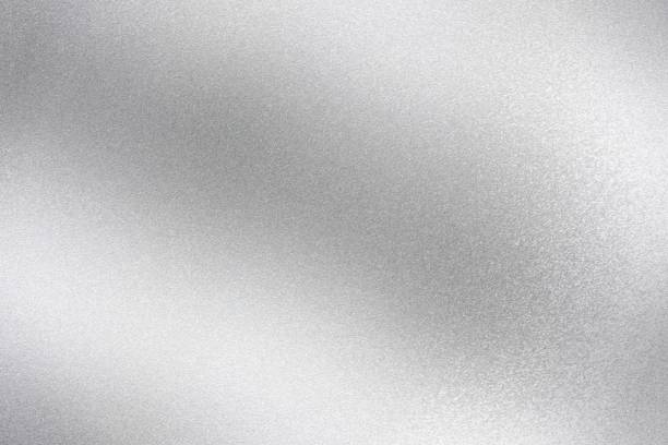 istock Shiny silver foil wave metal , abstract texture background 1143518392