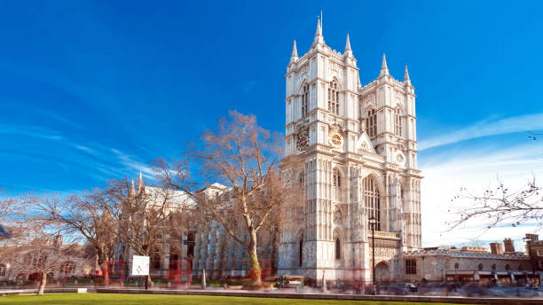 la abadía de westminster en westminster, londres, inglaterra, reino unido - abadía de westminster fotografías e imágenes de stock