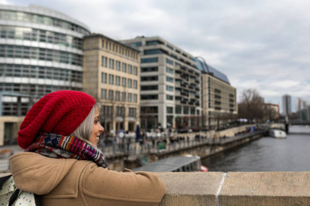 istock Young woman on the bridge in Berlin 1143521490