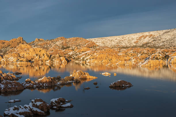 istock Watson lake Winter Landscape 1143522265