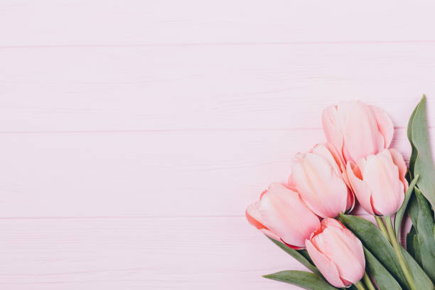 istock Festive background top view of bouquet 1143522395