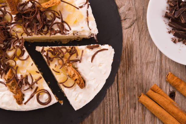 istock Ricotta and pear cheesecake. 1143524627