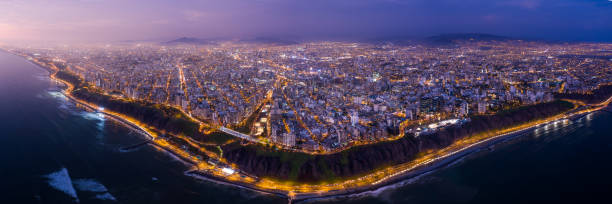 Aerial view of Lima stock photo