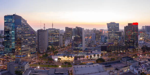 istock San Isidro district at blue time. in Lima, Peru. 1143525290