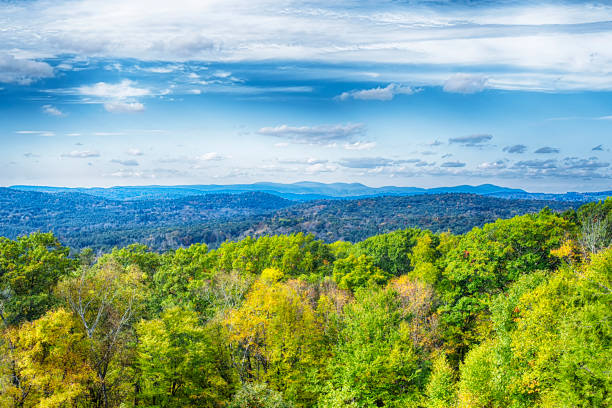 Western Connecticut landscape autumn stock photo