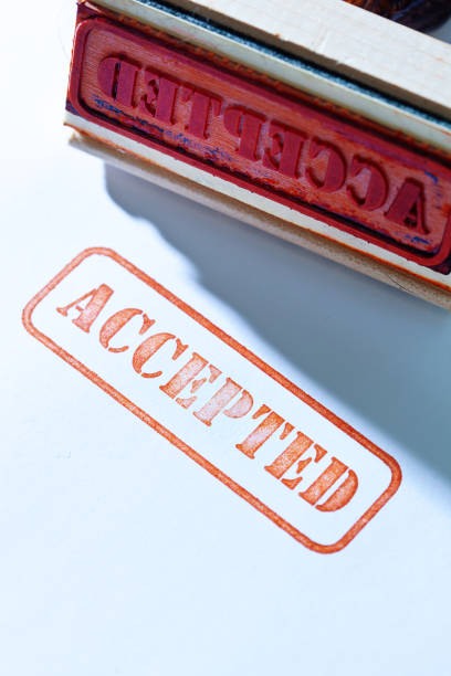 istock Acceptance Rubber Stamp of the Word ACCEPTED 1143533767