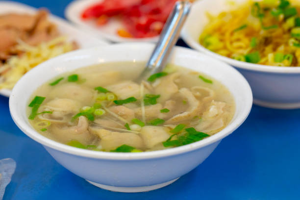 istock Delicious ，pork sausage soup, Taiwanese soup 1143535150