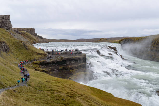 istock View of the Gulfoss waterfall from above 1143536863