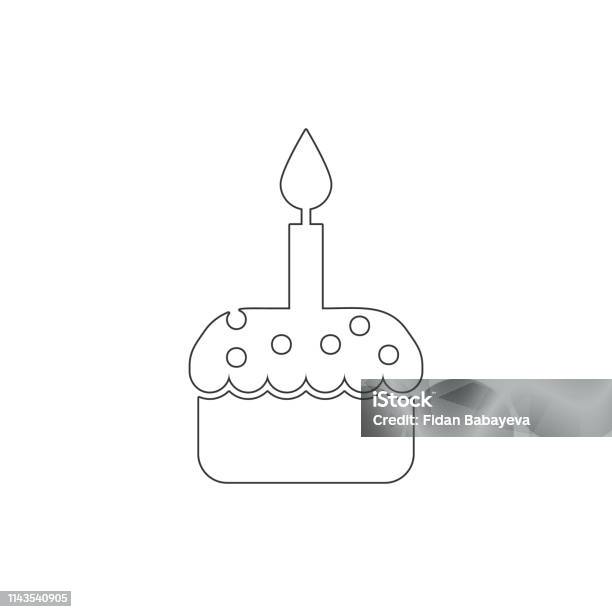 Easter Cake Outline Icon Elements Of Easter Illustration Icon Signs And Symbols Can Be Used For Web Logo Mobile App Ui Ux Stock Illustration - Download Image Now