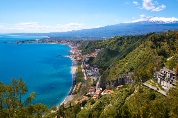 istock Etna volcano (vulcano) view from Taormina, Sicily, Italy. 1143542390