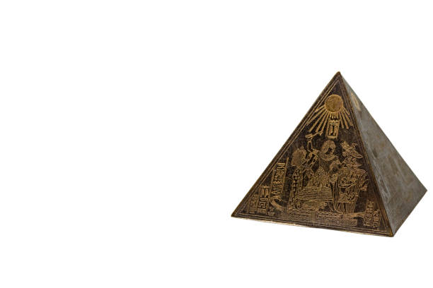 Figurine of egyptian pyramid stock photo